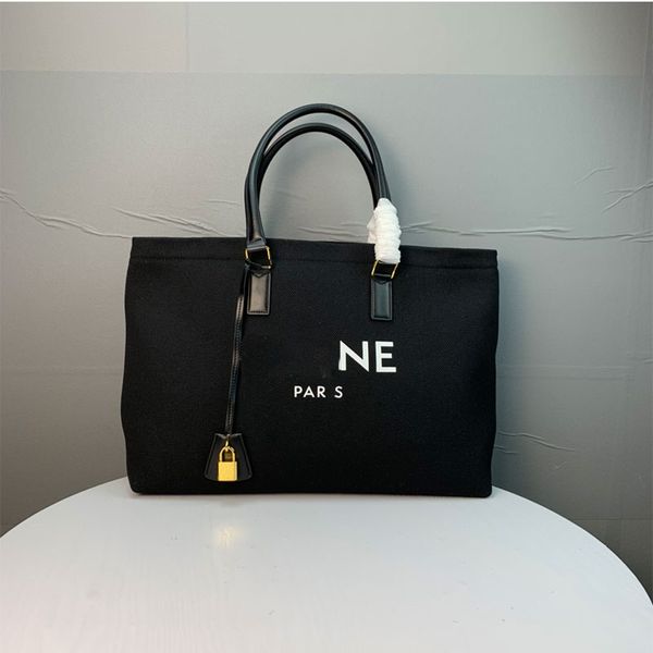 Mode sac à provisions designer femme épaule classique lettre style femme sac fourre-tout sac à main femme de haute qualité tempérament femme sac grande capacité 44 cm