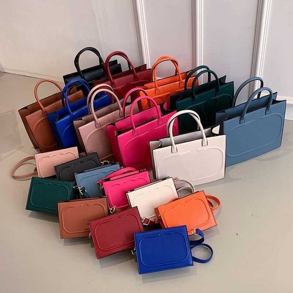 Compras de moda Bolso de mano Bolso de mano de lujo de color sólido para mujer Mini bolso Bolso bandolera de diseñador senior 90% ventas de fábrica conjunto de dos piezas al por mayor