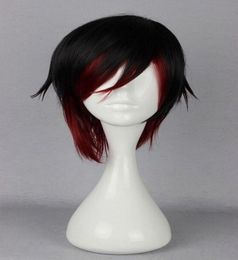 Fashion Short Black and Red Rwby Anime Show Party Hair Anime Wiggtgt Nieuwe hoogwaardige mode -foto WIG9702280