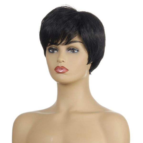 Fashion Short Hair Wig 20 Styles Lady Perruques Synthétiques Extension de Cheveux Rose Inner Net