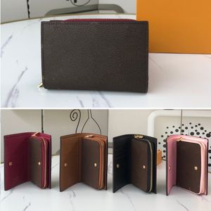 Cartera corta de moda para mujer, Cartera de cuero con clip, tarjetero de lujo, monederos, bolsa para llaves y pasaporte, bolsos para monedas