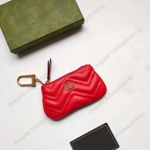 Monedero de diseñador Bolso de mujer de lujo Multifuncional Lápiz labial portátil Cremallera Mini monedero Bolso de cuero genuino de alta calidad Bolsa de almacenamiento para cambio de monedas