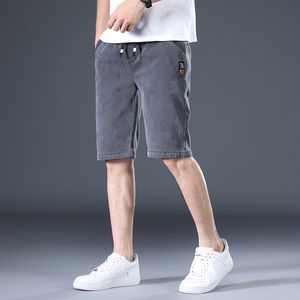 Mode Shorts Casual Lace Up Marque Motif Logo Impression Conception Hommes Pantalon 2022 Été Nouveaux Sports Lâche Grande Taille Genou Longueur Jeans