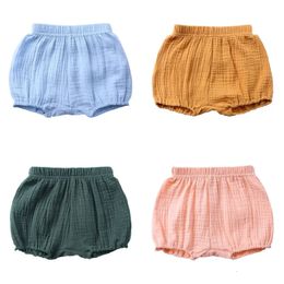 Shorts de mode pour garçon couleur solide vêtus pour enfants shorts de coton pain de coton pantalon court pantalon nucléaire vêtements 1-4 ans 240508