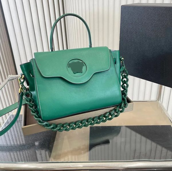 Mode sac à bandoulière classique La Medusa fourre-tout sacs à main pour femmes femmes sacs de créateurs de luxe sac à main vert cuir fourre-tout bandoulière sac à main 2023