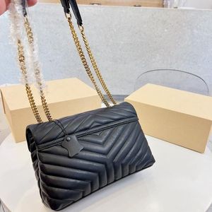 Mode schoudertas vrouwen crossbody bakken rugzak loulou portemonne handtassen naad lederen dames metalen ketting hoogwaardige clamshell messenger luxurys ontwerpers tassen