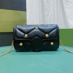 Bolso de hombro de moda para mujer, minibolso de cuero con diseño de logotipo de Metal con patrón de onda clásico y cuerpo cruzado con tarjetero