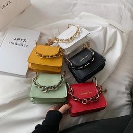 Fashion épaule chaîne carrée de sac de sac de chaîne décoration de couleur conception de femmes minibag à main
