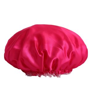 Tapa de ducha de moda Gat de baño impermeable doble capa Suministros para mujeres Impresión Cubierta de cabello Accesorios de baño Capas a prueba de humos Z160