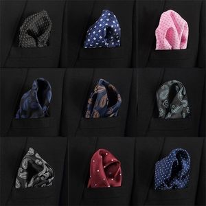 Fashion Silk Hankerchief Scarves Vintage Hankies Mens Pocket Square Handkerchiefs Striped Solid Snot Rag 22x22 cm 220726