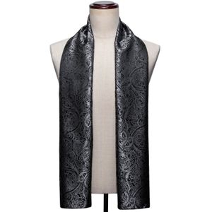 Mode Zijden Sjaal Luxe Band Designer Heren Dames Zwart Paisley Sjaal Bandana Flulard Uitlaat Pashmina Barry. Wang A-1022 240111