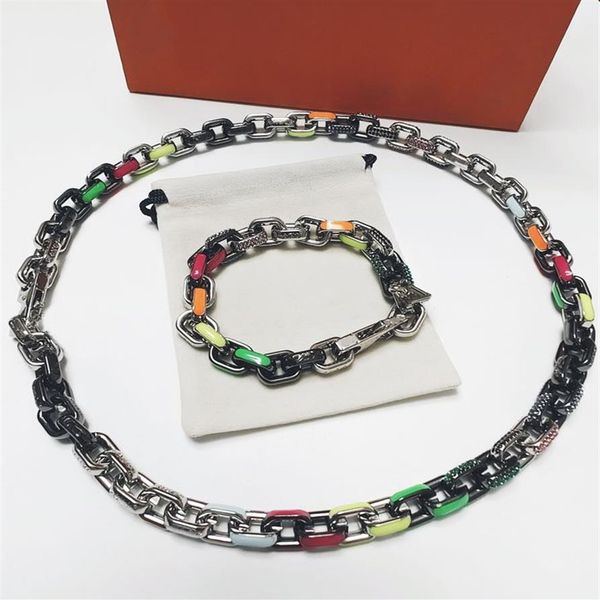 Bracelet chaîne en argent pour hommes et femmes, Design Unique, collier en acier inoxydable, bijoux à la mode, fourniture 226S
