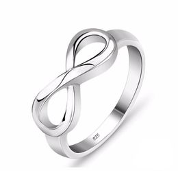 Fashion Silver Color Infinity Ring Eternity Ring Charms Friend Gift Inalth Inalth Love Symbol Rings Fashion Forh