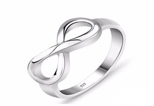 Mode Zilveren Kleur Infinity Ring Eternity Ring Charms Vriend Gift Eindeloze Liefde Symbool Mode Ringen Voor Vrouwen Jewelry3661792