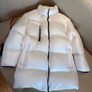 Veste en duvet de coton à fleurs foncées pour femmes, simple et tendance, chaude en hiver, veste en coton unisexe noir et blanc, remplissage en duvet