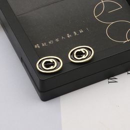 Mode Simple G Designer Brand Letter Stud oorbellen Luxe Women Gold Geplaatste zilveren Ronde Earring Metal Materiaal Girls Wedding Party Gifts Sieraden Accessoires