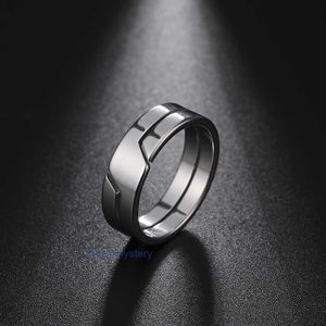 Mode eenvoudige roestvrijstalen paar ring voor mannen vrouwen casual vinger ringen sieraden verloving jubileum cadeau