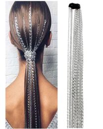 Chaîne d'extension de perruque simple Fashion Silver Caired Hair Chain European and American Head Chain BB Clip Hair Chains 4518345