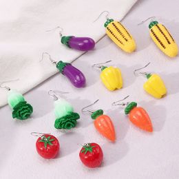 Mode gesimuleerde groente drop oorrang voor vrouwen meisjes grappige wortel tomaten bengelen oorbellen vrouwelijke feest sieraden geschenken