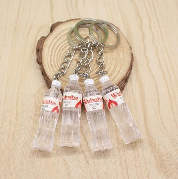 Mode Simulation bouteille d'eau minérale porte-clés pour filles enfant belles bouteilles porte-clés voiture porte-clés porte-clés drôle bijoux