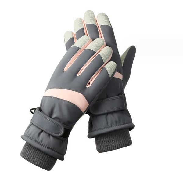 Gants de ski de mode hiver hommes cyclisme mitaines chaudes protection contre le froid épaissi plus gants d'écran tactile en velours pour la randonnée cyclisme mitaines de neige
