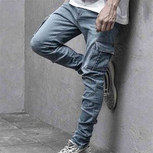 Mode Skinny Jeans Hommes Casual Pocket Pantalon Pantalon Vêtements Jogger Denim Ropa Hombre 210716