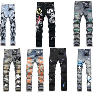 Moda Skinny mens Jeans 614 Straight slim elástico jean Men Casual Biker Amiiri jeans grises Male Stretch Denim Trouser Classic Pants jeans jeans pour les hommes