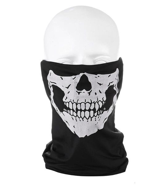 Fashion Skeleton Mask Halloween Bicicleta al aire libre Múltiple función Calentador Fantasma Half Face Cosplay Motocicleta elegante SCR1395271