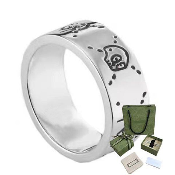 Mode crâne en acier inoxydable bande anneau classique femmes Couple fête mariage bijoux hommes Punk anneaux