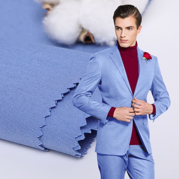 Mode Sky Blue Groom Tuxedos Notch Lapel Groomsmen Wedding Tuxedos Excellent Men Formal Blazer Prom Jacket Suit (Veste + Pantalon + Cravate) 1667