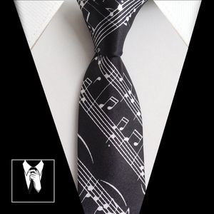 Mode Slim Cravate Musique Piano Étudiant Cravate Cravates Cravates Cadeaux pour Hommes Papillon Chemise Cravate De Musique