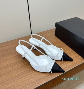 Moda slingback Classic Kitten heel Diseñador Mujer Zapatos individuales de alta calidad Tamaño grande 5,5 cm