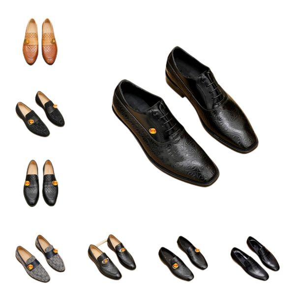 Moda Slip On Hombres diseñador Zapatos de vestir Hombres Oxfords Moda Negocios Vestido Hombres Zapatos 2023 Nuevos trajes de cuero clásicos para hombres Zapatos 38-45