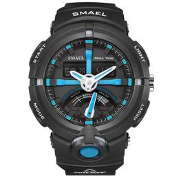 Mode SMAEL 1637 hommes montre-bracelet de luxe décontracté étanche sport chronomètre réveil montre à quartz mode chute