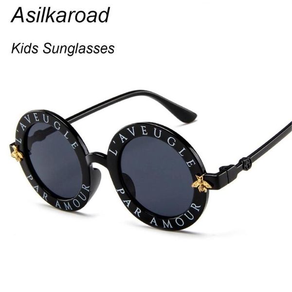 Fashion Small Round Kids Gafas de sol diseñador de marca Bee Bee Niños Niños para niñas al aire libre Goggle Shades Eyewear173i