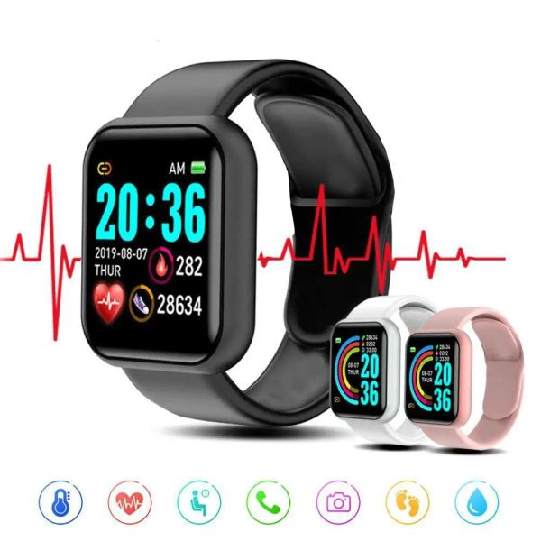 Fashion Smart Bracelet Real Step Count Fashion Alarm réveil Regardez Bluetooth Music Fitness Tracker Sports Smartwatch Android D20