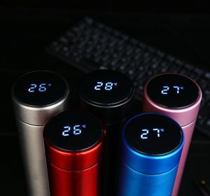 Fashion Smart Mug Water Bottle Temperature Affichage Vacuum en acier inoxydable Kettle Thermo Cup avec écran tactile LCD Gift2466701