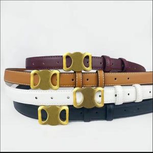 Fashion Smooth Hebellle Belt Retro Diseño Retina delgada Cinturones de cintura para hombres Ancho para mujer 2 5 cm Caquero de vaca genuino 3 Color Opcional Alta calidad 4 Col 273s