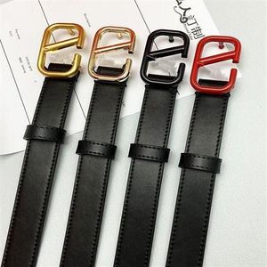 Fashion lisse ceinture de boucle rétro de conception mince ceintures de taille pour hommes largeur féminine 3 8 cm authentique vache 3 couleurs en option 2336