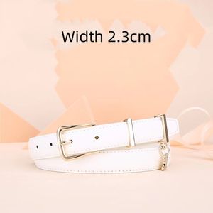 Mode Gladde Gesp Riem Retro Design Damesriemen Voor Dames Breedte 2.3 Cm Echt Koeienhuid 5 Kleur Optioneel Hoge kwaliteit