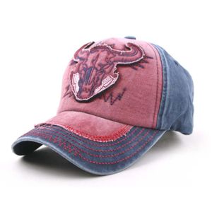 Mode -borduurgingen stieren snapback hoed mannen dames honkbal cap vintage ontwerp sporten buitband back back dad hoeden