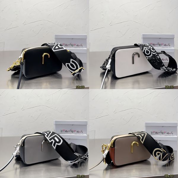 Fashion Snapshot Camera Diseñador Bag Texture Ladies Bag Bag MAR Famosa Crossbody Small Crossbody Mini Mujeres Bolsos de hombro Messenger 18 cm