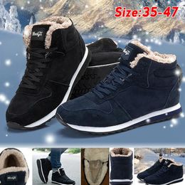 Fashion Snow Toble Plus Sneakers 717 Sall Size Men's Shoes Botas de invierno Botas Black Blue Foear 231018 'S 535