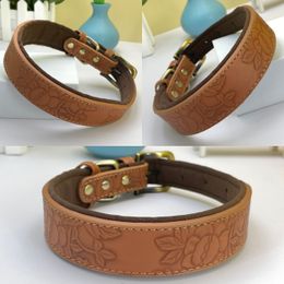 Collar de perro suave a la moda con patrón de flores, Collar de algodón espacial Vintage para mascotas para perros de raza mediana, perros de raza grande