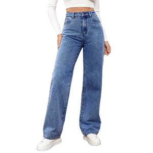 Moda Color sólido cómodo jeans heterosexual de jeans versátiles de mezclilla