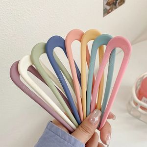 Fashion Solid Color Hair Sticks Clip For Women Children Shell Hair Pins U Shape Girls Hairpins Headwear New Hair Accessories