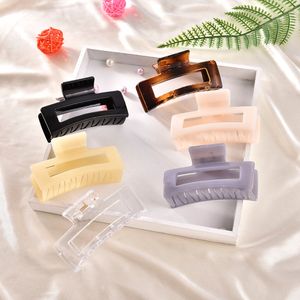 Fashion Solid Color Women Claw Clip Large Barrette Crab Hair Claws Bath Clip Ponytail Clip for Girls Hair Accessories