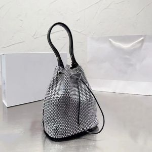 Mode scintillant femmes Super Designer plein de diamants cristal seau femmes bandoulière Mini fourre-tout sac à bandoulière sac à main portefeuille