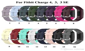 Fashion Sport Silicone Bracelet Strap Band voor Fitbit Charge 4 3 SE polsbandband Bracelet Vervanging Accessoires Polstrap3826315