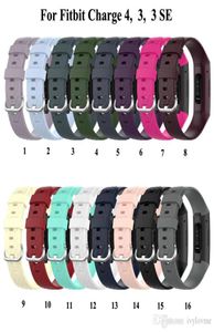 Fashion Sport Silicone Bracelet Strap Band voor Fitbit Charge 4 3 SE polsbandband Bracelet vervanging Accessoires Polstrap8841787